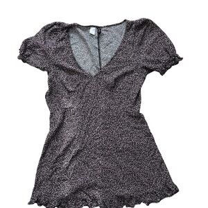 H&M Black and Pink Floral Dress